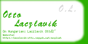 otto laczlavik business card